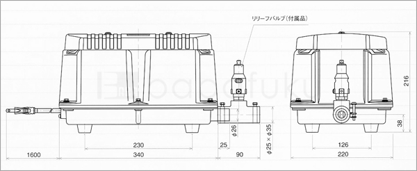 ブロアー 2台セット/安永LW-300A/60Hz/単相 詳細図