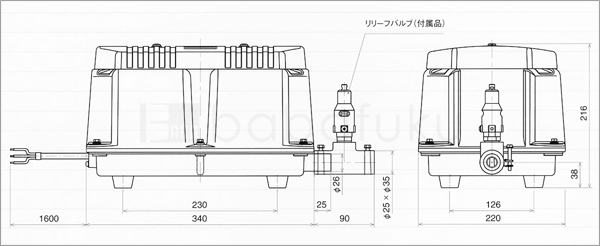 ブロアー 2台セット/安永LW-1503/三相 詳細図